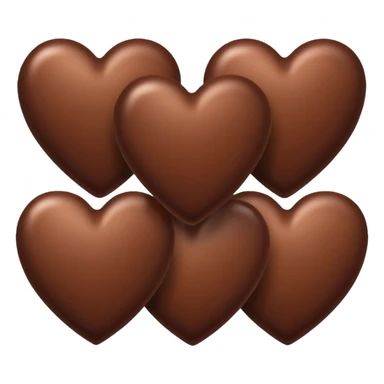 Neutral brown hearts from light to dark sticker