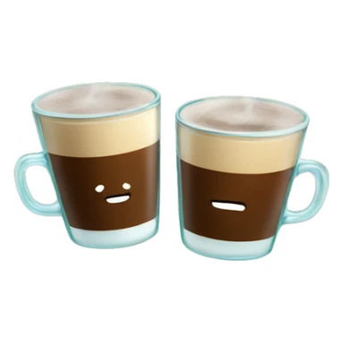 two coffee cheering glass sticker
