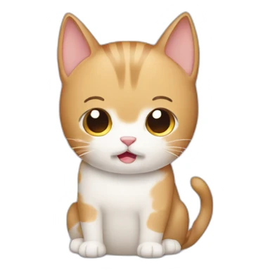 gato llorando leche sticker