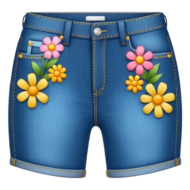 Jean pocket with flowers sticking out  sticker
