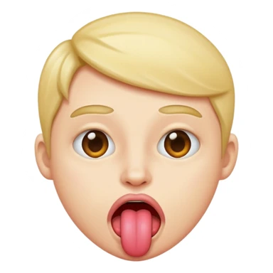 meh face with tongue sticking out sticker