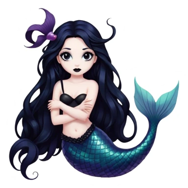 goth mermaid girl sticker