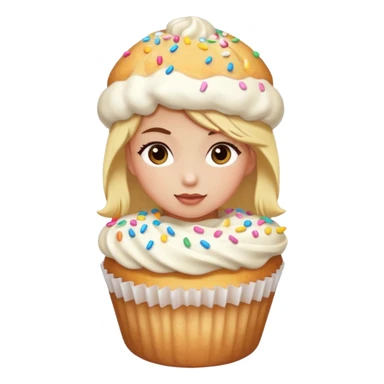 girl as cookie vanilla muffin sticker