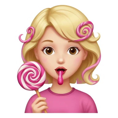 Girls sucks lolipop sticker