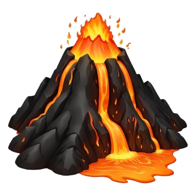 volcano big lava eruption no smoke sticker