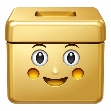 Clean Gold box direct frontal view sticker