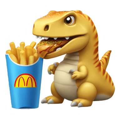 dinasour eating macdonalds sticker