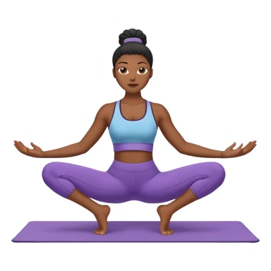 black woman doing pilates sticker