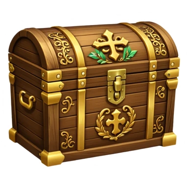 Treasure Chest – Wooden chest filled with gold sticker