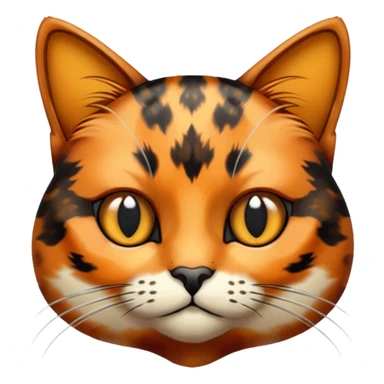 Realistic, tortoiseshell colored cat sticker
