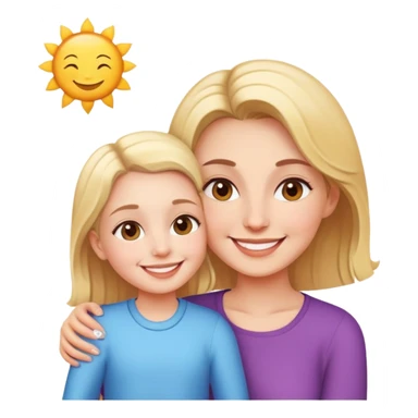 mom with her girl sticker