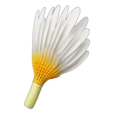 badminton cap feather shuttlecock sticker
