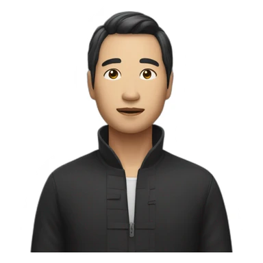 un homme noir asiatique sticker