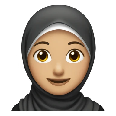 woman with a hijab who smile sticker