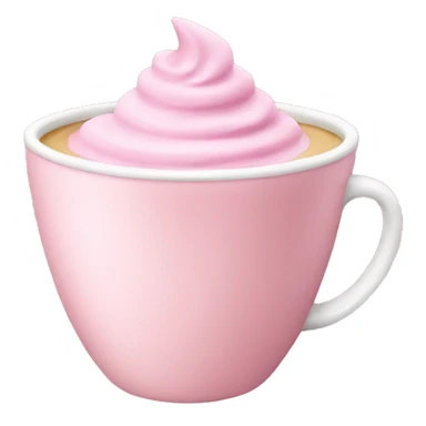 Baby pink latte cup sticker