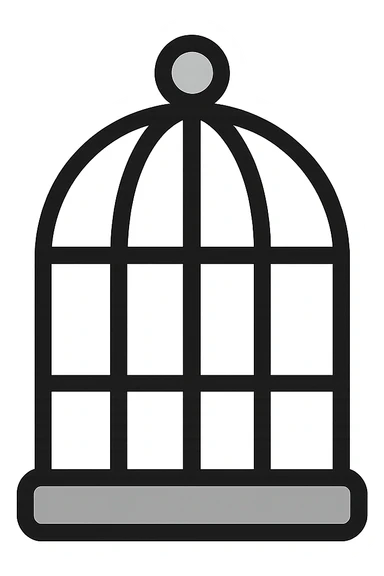 DCA vista come una gabbia stile emoji iphone. sticker