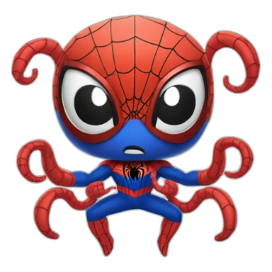 spider man combat octopus sticker