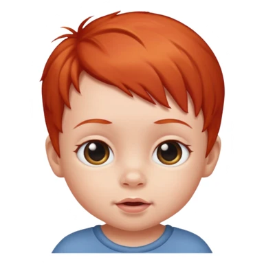 Red head baby sticker