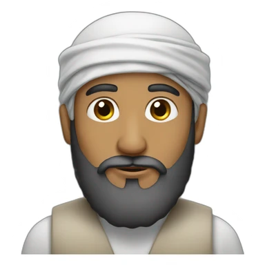 Muslim man with a beard sticker
