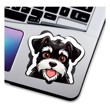 toothless miniature schnauzer  sticker