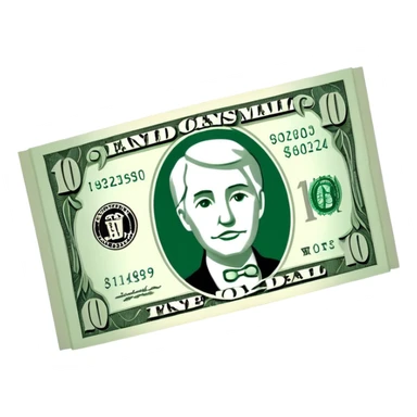 10 dollar bill sticker