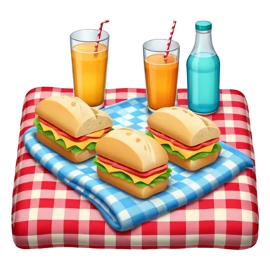 picnic with sandwiches, drinks sticker