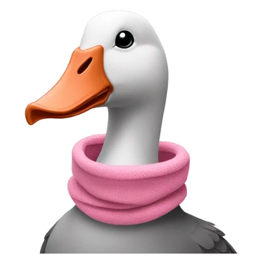 Pink goose with snood sticker