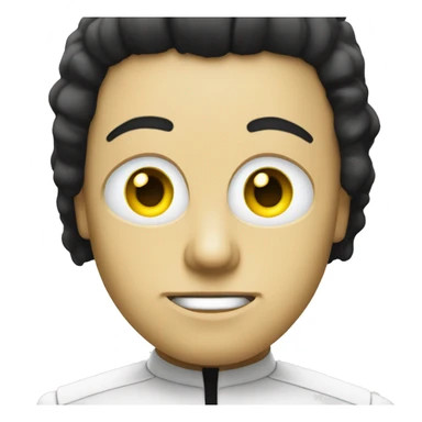 Data the white android with yellow eyes and black hair from Star Trek sticker