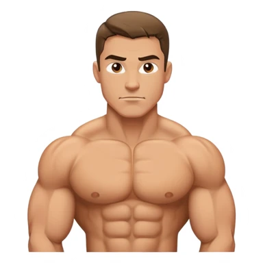 Man with buff shoulders sticker