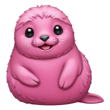 Cute pink seal in love sticker