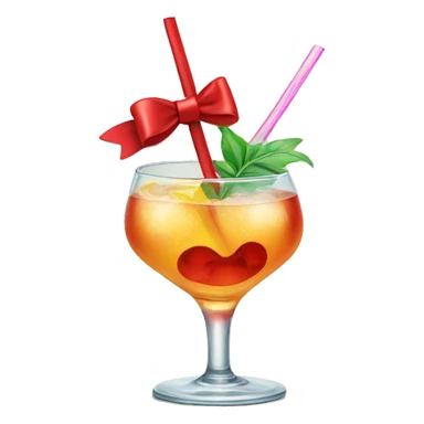 Cocktail with a bow  sticker
