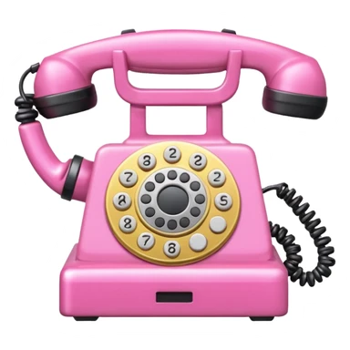 pink callphone setting gear sticker