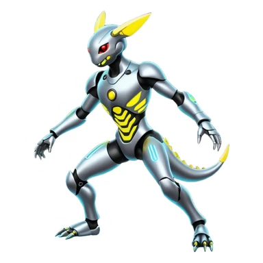 Modern Cyber Lombax-Fakémon-creature, full body sticker