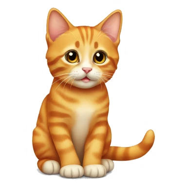 Orange tabby kitten sitting sticker
