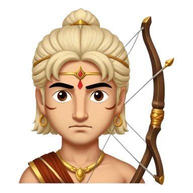 Arjun of Mahabharat with bow  sticker