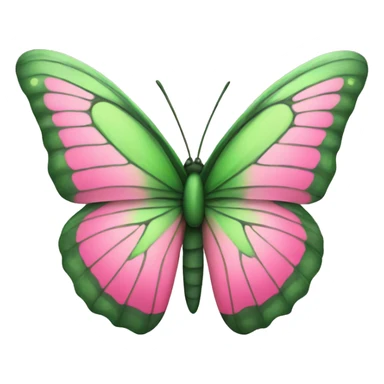 Green pink butterfly sticker