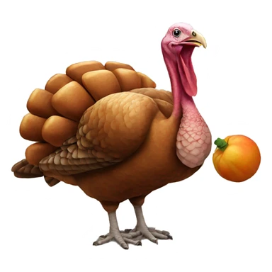 A turkey eating a turkey sticker