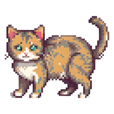 playful cat sticker