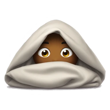 Hiding under a blanket sticker
