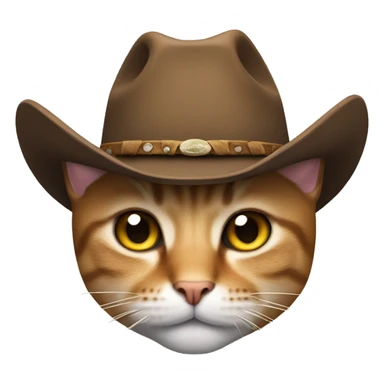 cat with a cowboy hat  sticker