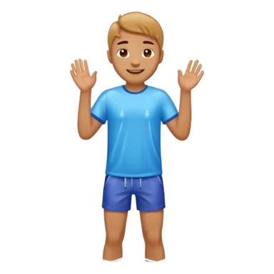 A man getting wet in the rain sticker