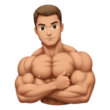 bodybuilder forearm exercise sticker