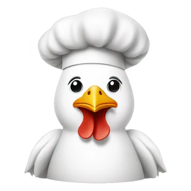 chicken wear chef's hat sticker