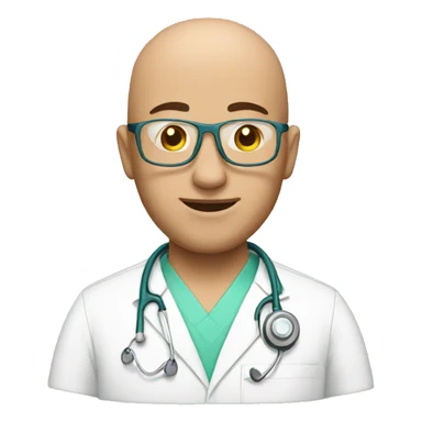 bald surgeon sticker