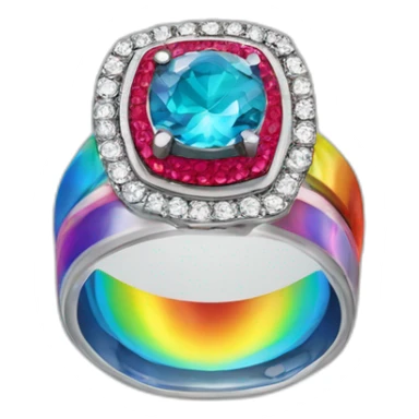 Jonathan Toews as rainbow diamond ring sticker