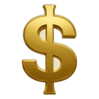 logo golden dollar sign sticker