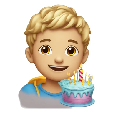 happy birthday little boy celebrating birthday (brother) sticker