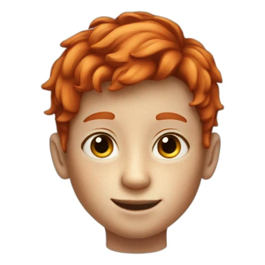8 year old boy with red hair and freckles sticker