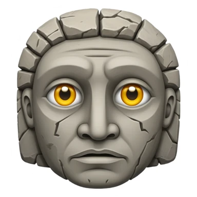 stone idol face  sticker