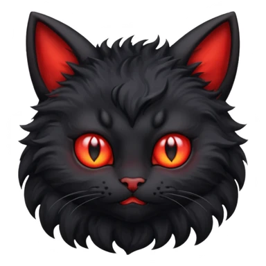 sweet baby demon cat sticker